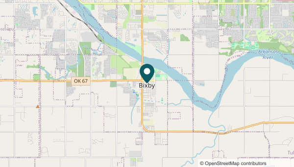 Map of Bixby, Bixby service area